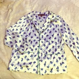 Kate Moss for Topshop Floral Pajama Blouse